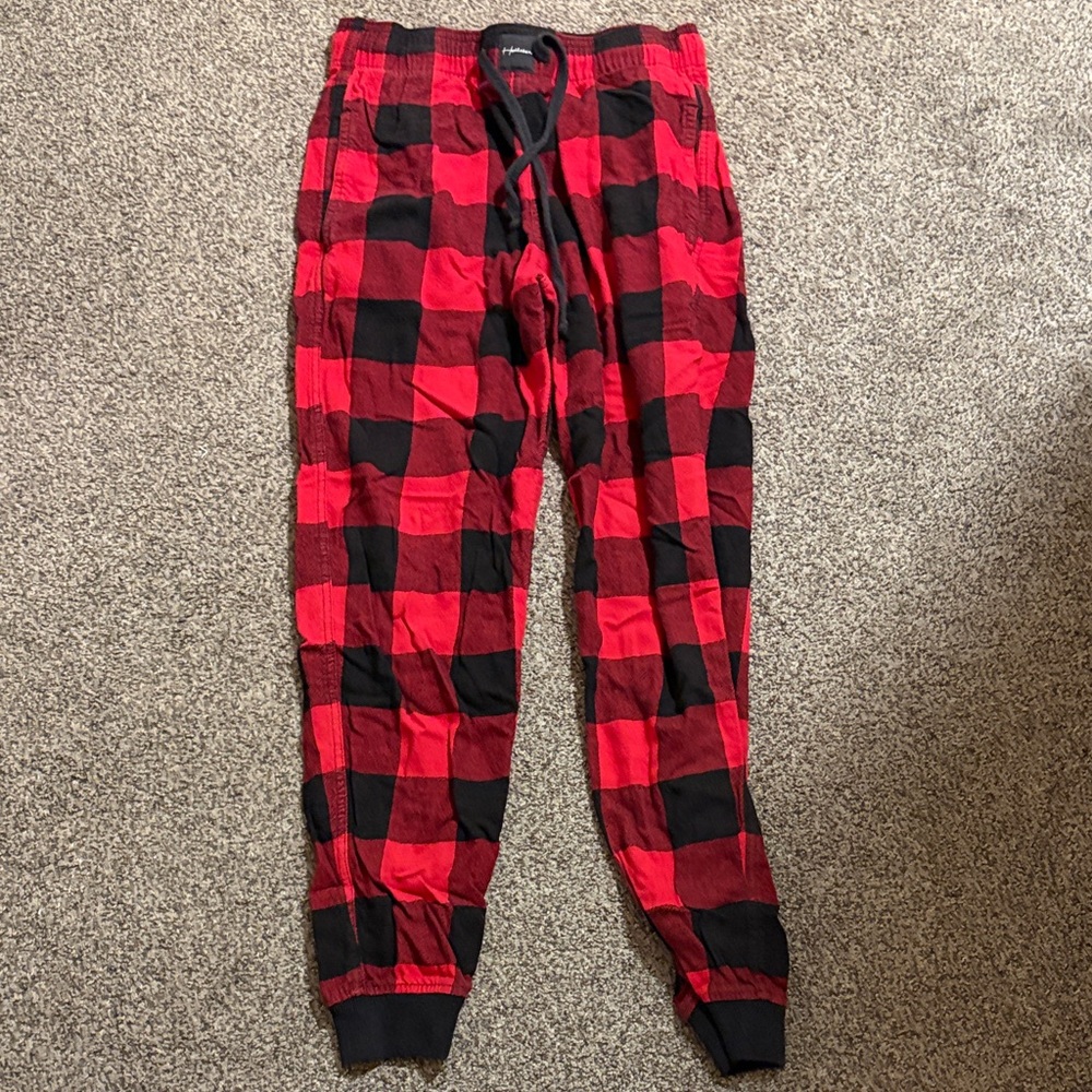 Hollister Red and Black Christmas pajamas (joggers)